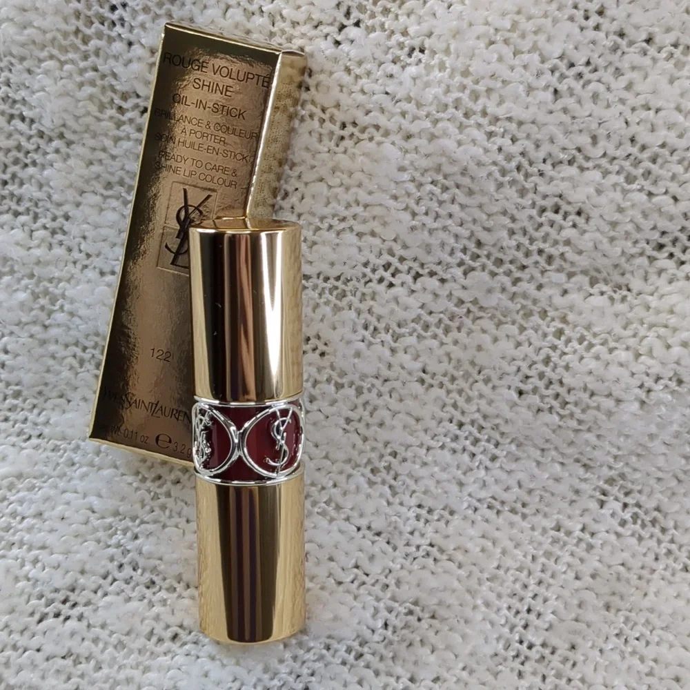 Yves Saint Laurent Volupté Shine Lipstick, Burnt Zellige (122), 3.2g/0.11oz